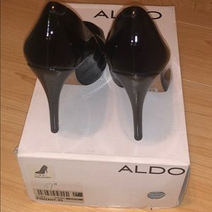 Aldo Pruzany patent open toe pumps